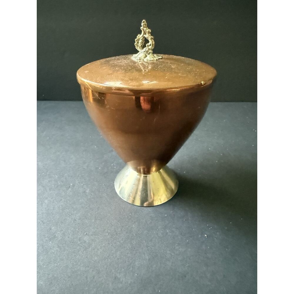 Vintage Copper Jar Vessel MCM Minimalist Modernist
